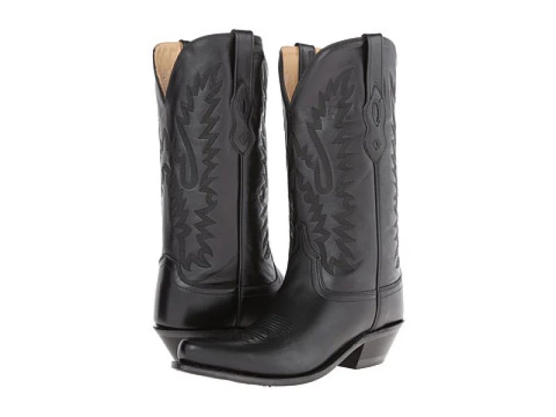 Westernstiefel CowboyStiefel für Damen handgefertigt, aus schwarzem Leder, LF1510E