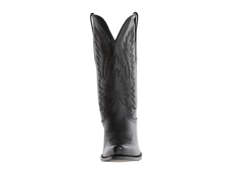 Westernstiefel CowboyStiefel für Damen handgefertigt, aus schwarzem Leder, LF1510E