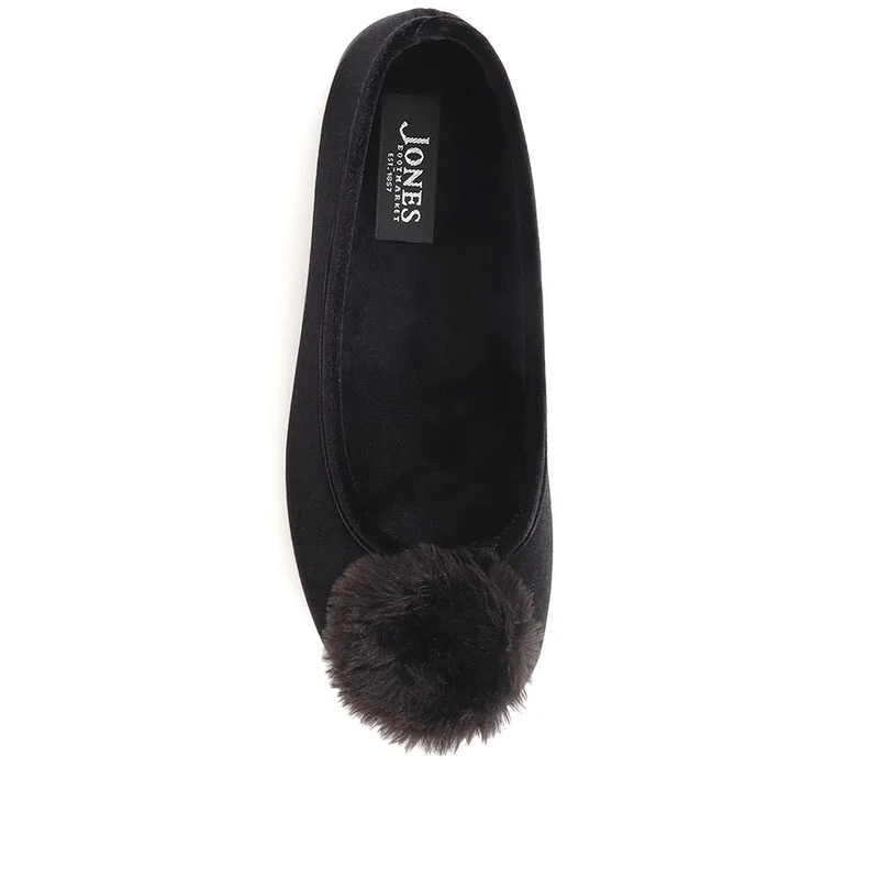 Erika Pom Pom Slippers - ERIKA / 322 776 - Black
