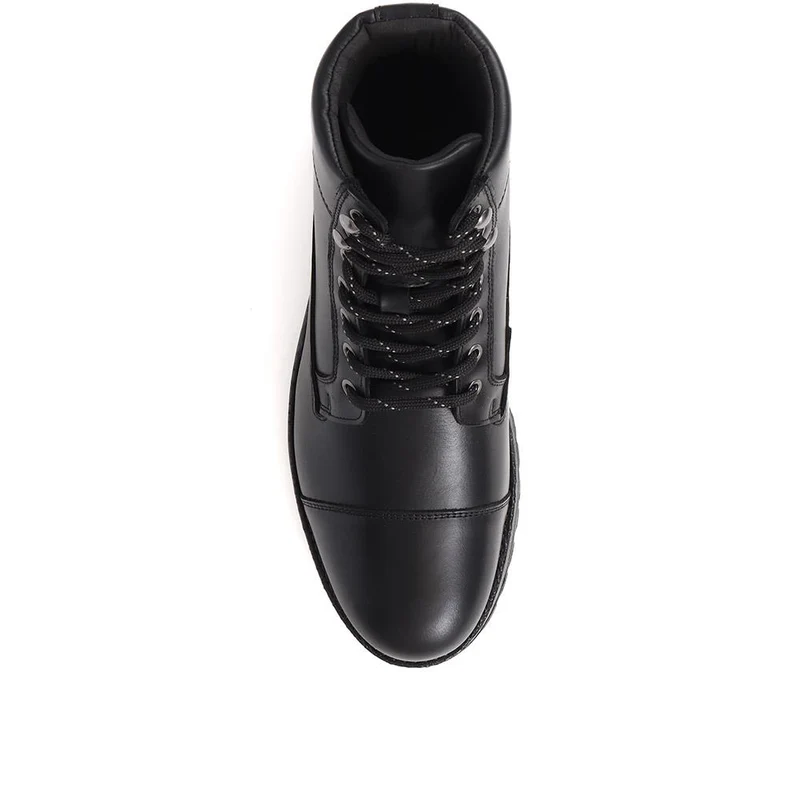Leather Lace-Up Boots - DAEL / 324 501 - Black