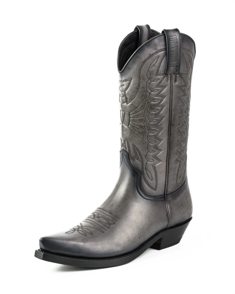 Country- und Western-Cowboystiefel 1920 aus grauem Leder für Herren und Damen