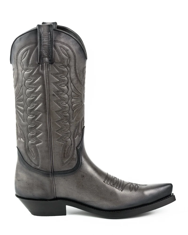 Country- und Western-Cowboystiefel 1920 aus grauem Leder für Herren und Damen