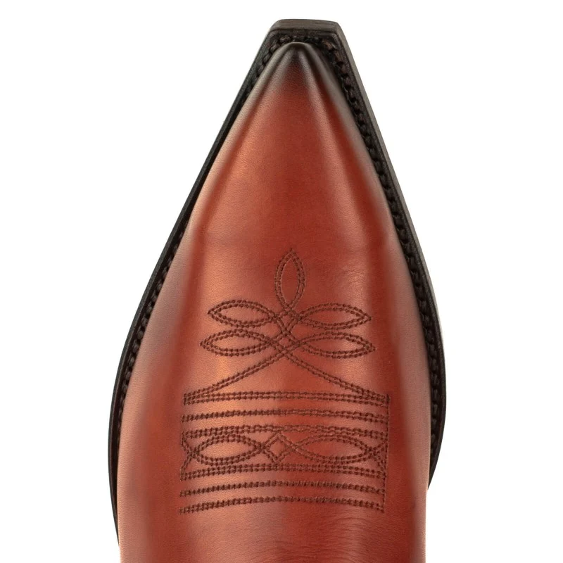 Country- und Western-Cowboystiefel 1920 aus Leder in Orange für Herren und Damen