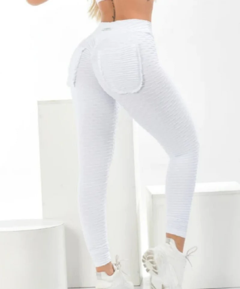 LEGGINS FRUFRU GERIPPT - WEISS