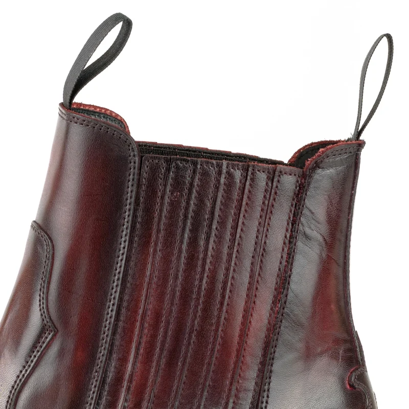 Cowboy Country Western Stiefeletten für Herren und Damen 1931 aus dunkelrotem Leder