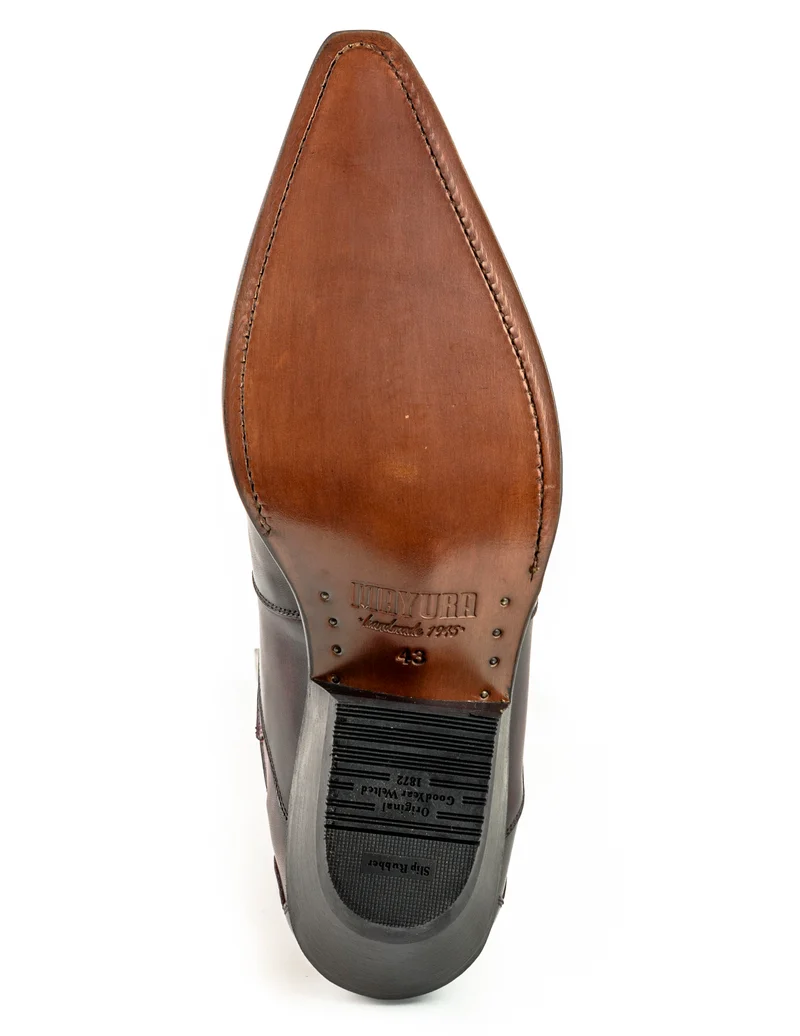Cowboy Country Western Stiefeletten für Herren und Damen 1931 aus dunkelrotem Leder