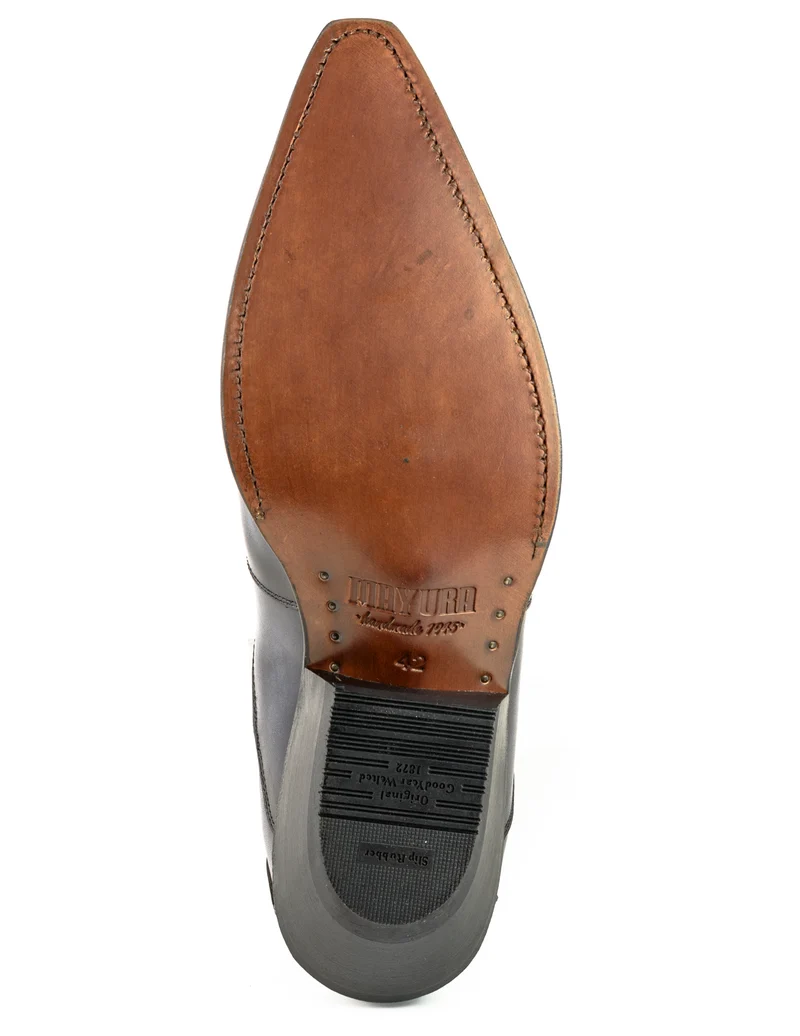 Cowboy Country Western Stiefeletten für Herren und Damen 1931 aus grauem Leder