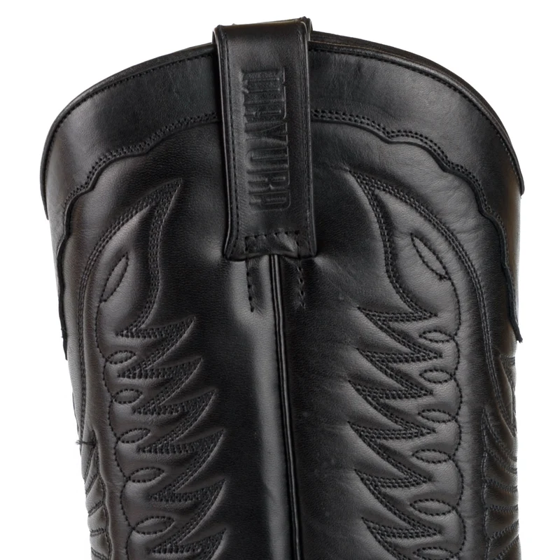 Herren Biker Motard Boots 2471 Schwarzes Leder