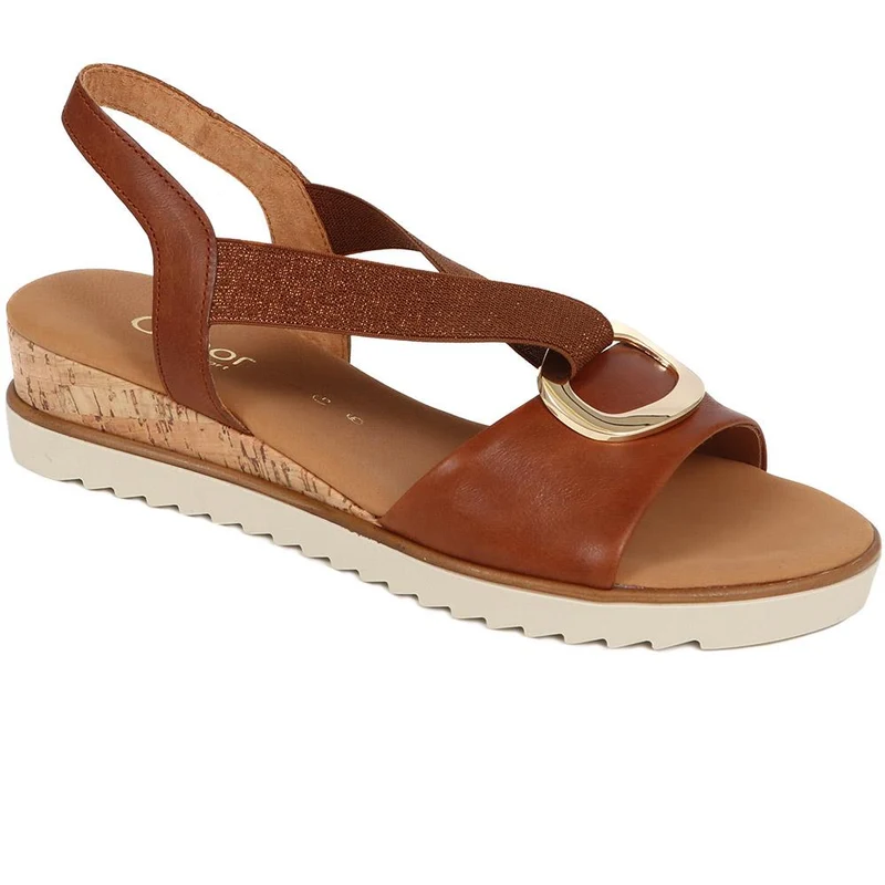 Reese Chunky Leather Sandals - GAB39509 / 325 075 - Tan