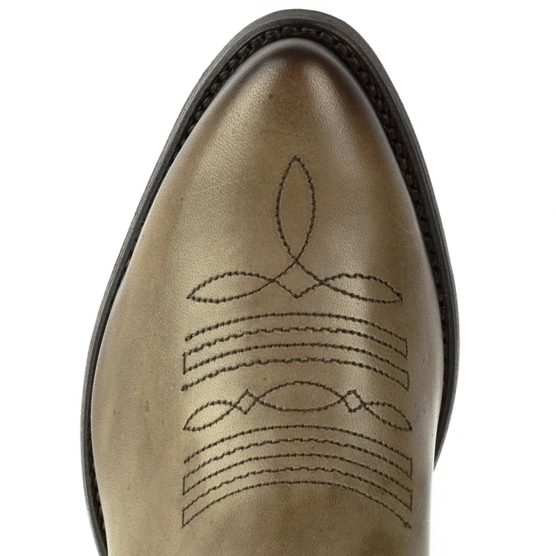 Cowboy Country und Western Damen Stiefeletten 2374 Beige Leder