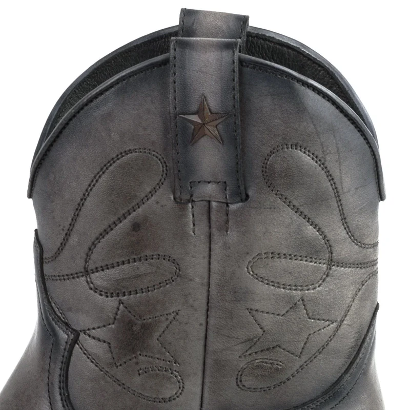 Cowboy Country und Western Damen Stiefeletten 2374 Graues Leder