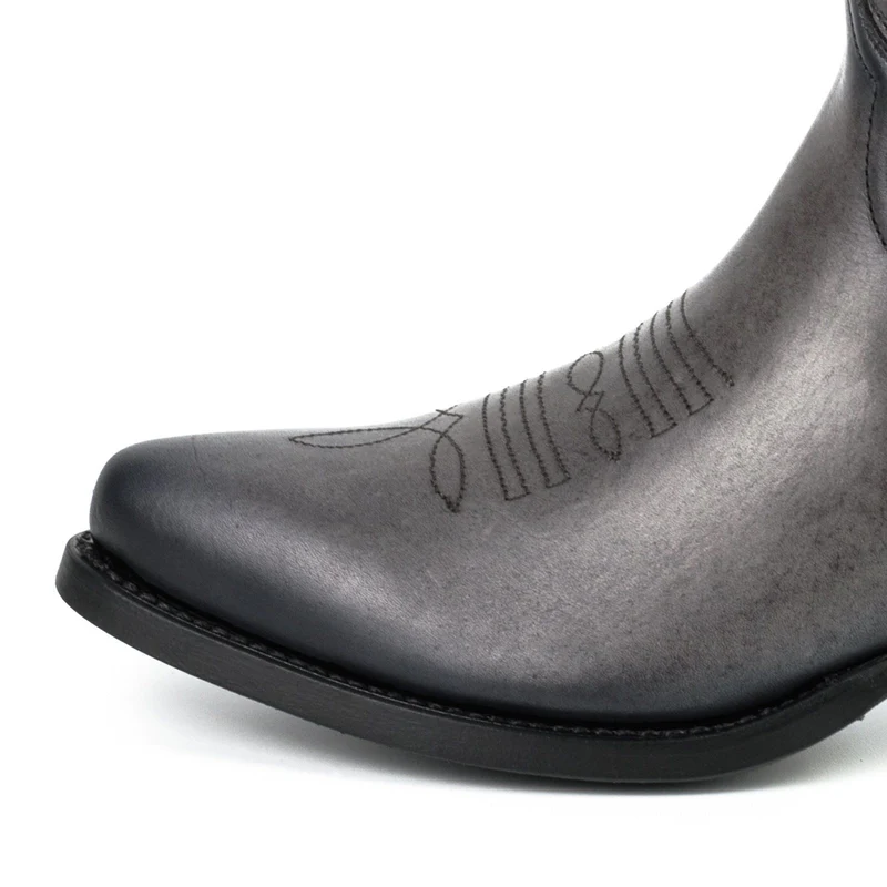 Cowboy Country und Western Damen Stiefeletten 2374 Graues Leder