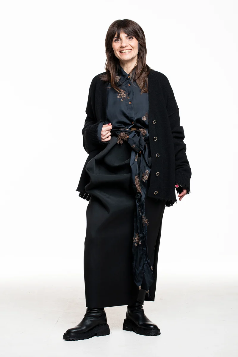 Uma Wang Damen Kaschmir Strick Cardigan schwarz