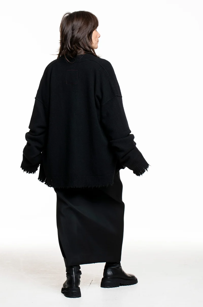 Uma Wang Damen Kaschmir Strick Cardigan schwarz