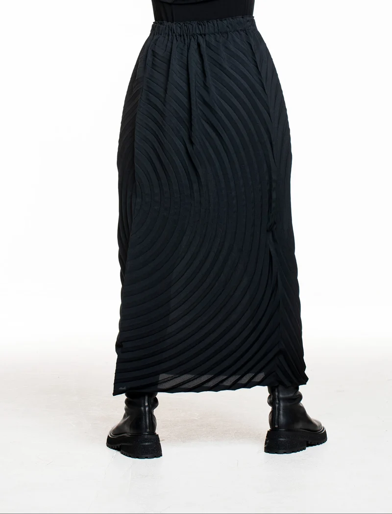 Issey Miyake Damen Plisse Rock PAPER BAG PLEATS schwarz
