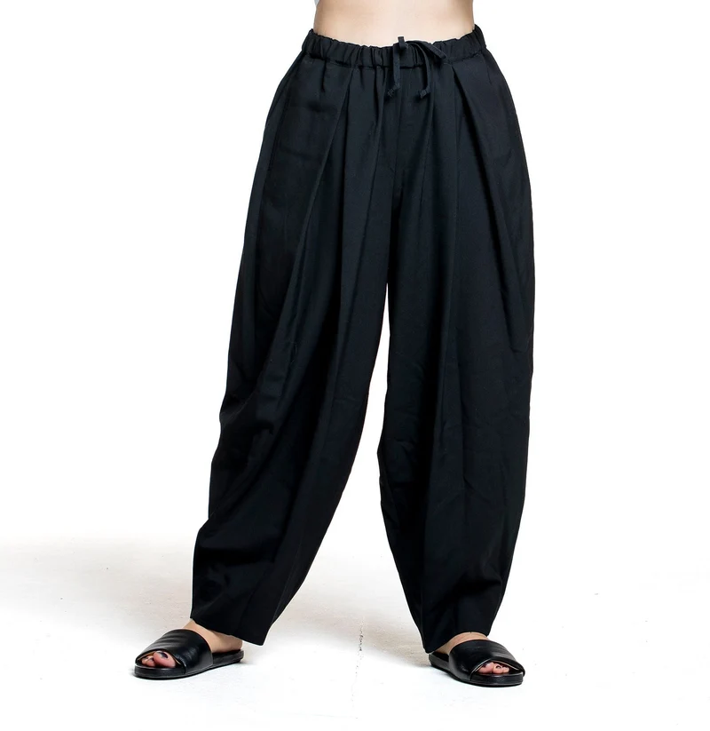 Comme des Garçons Damen Ballonhose mit Bindeband schwarz