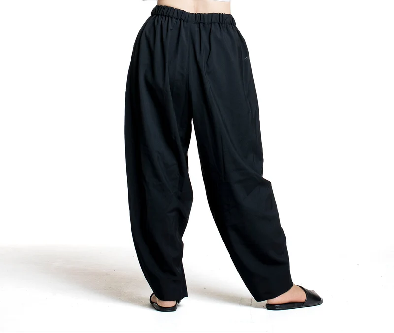 Comme des Garçons Damen Ballonhose mit Bindeband schwarz