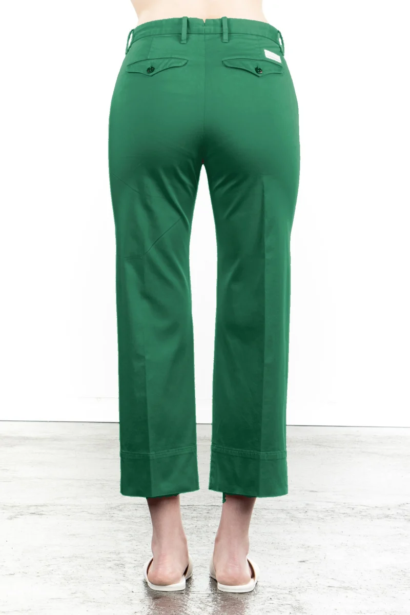 Nine In The Morning Damen Cropped Hose grün
