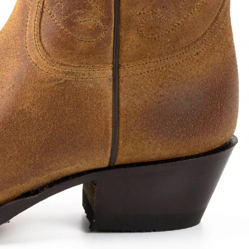 Damen-Cowboy-Country- und Western-Stiefeletten 2374 aus Kamelleder