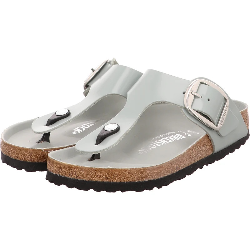 Birkenstock Pantolette Gizeh Big Buckle h'grün