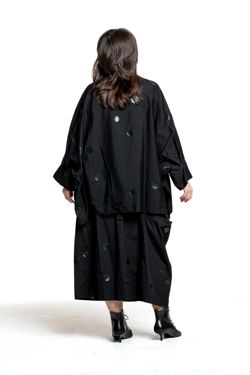 Y’s Yohji Yamamoto Damen Bluse mit Punktprint schwarz