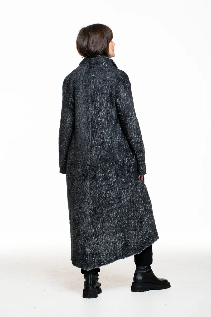 Avant Toi Damen Langer Strick-Cardigan schwarz