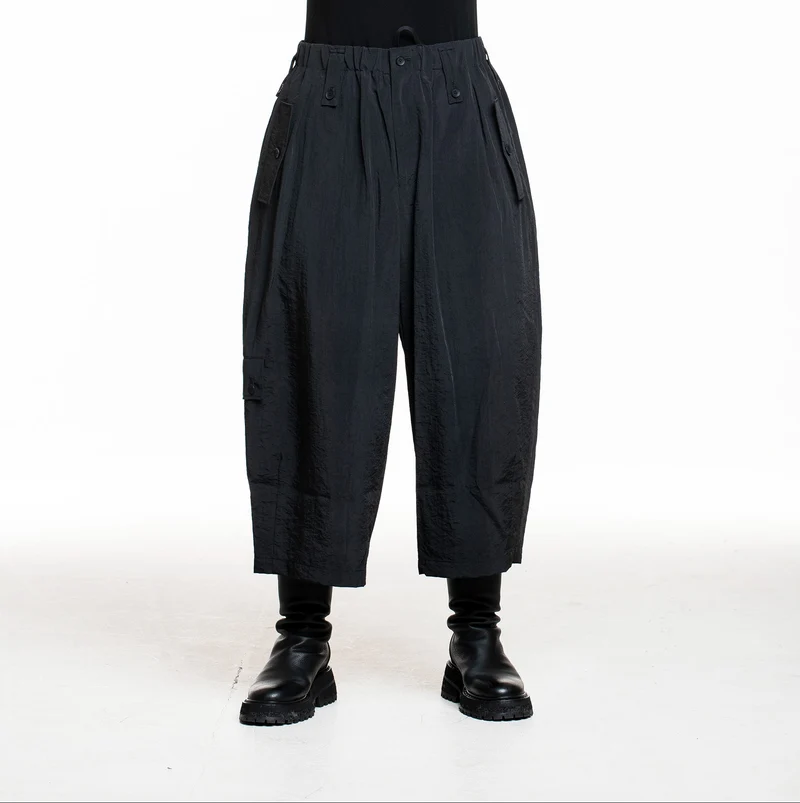 Yohji Yamamoto Damen Hose weit schwarz