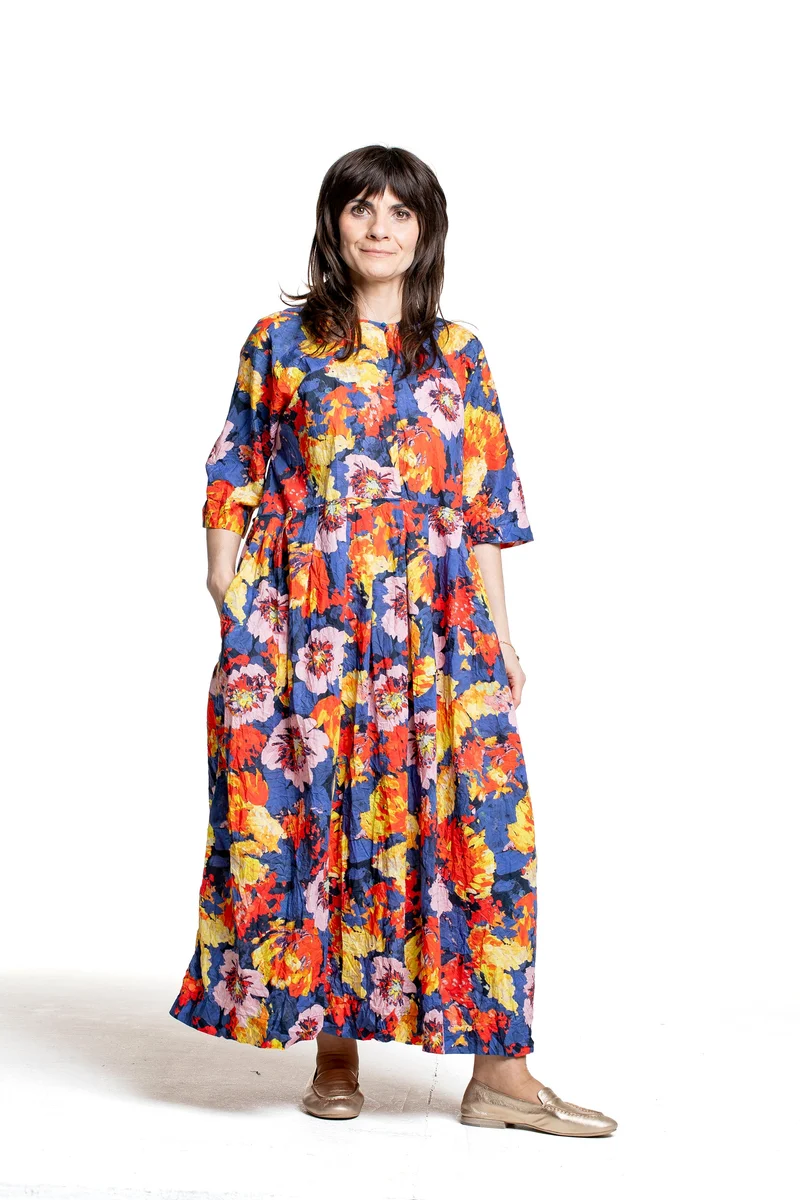 Daniela Gregis Damen Maxikleid Blumenprint multicolor