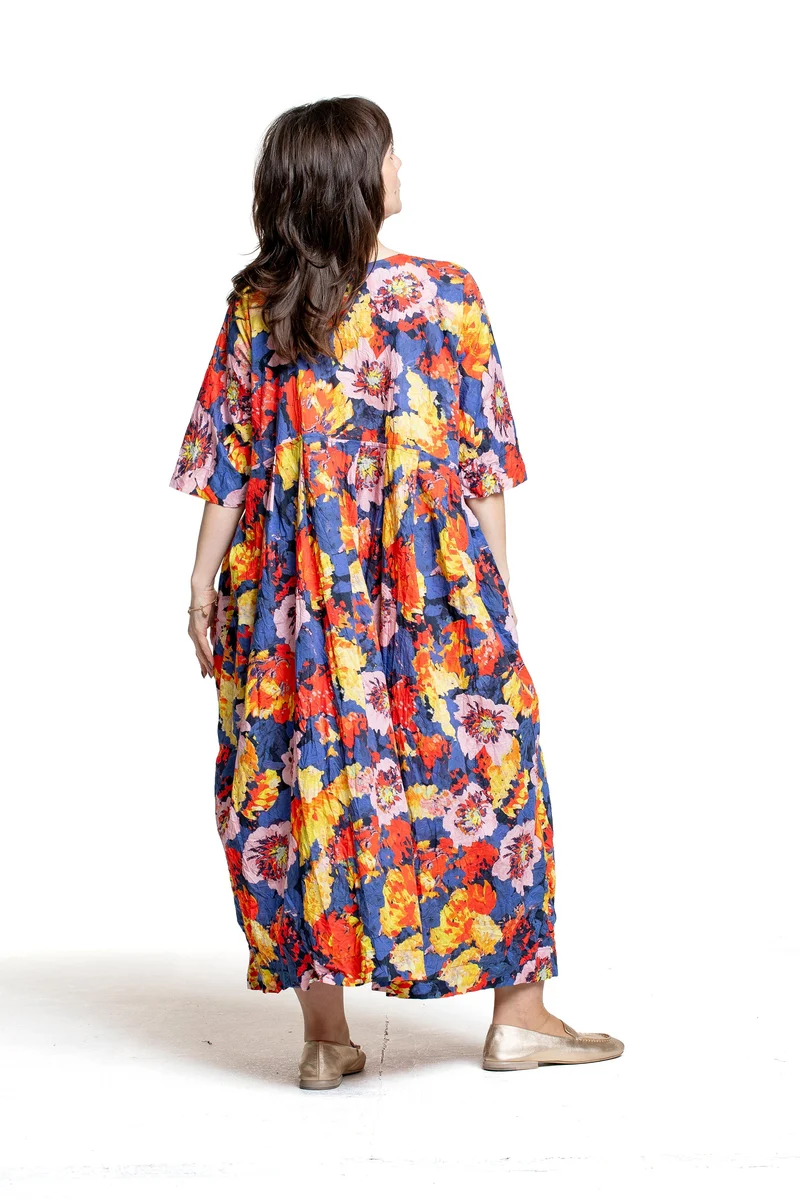 Daniela Gregis Damen Maxikleid Blumenprint multicolor