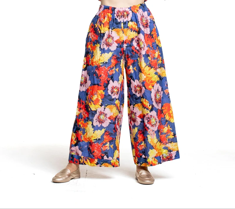 Daniela Gregis Damen Hose Blumenprint multicolor