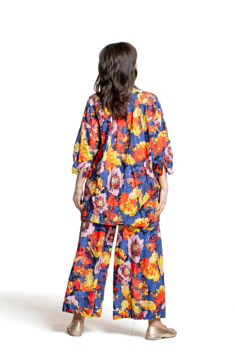 Daniela Gregis Damen Hose Blumenprint multicolor