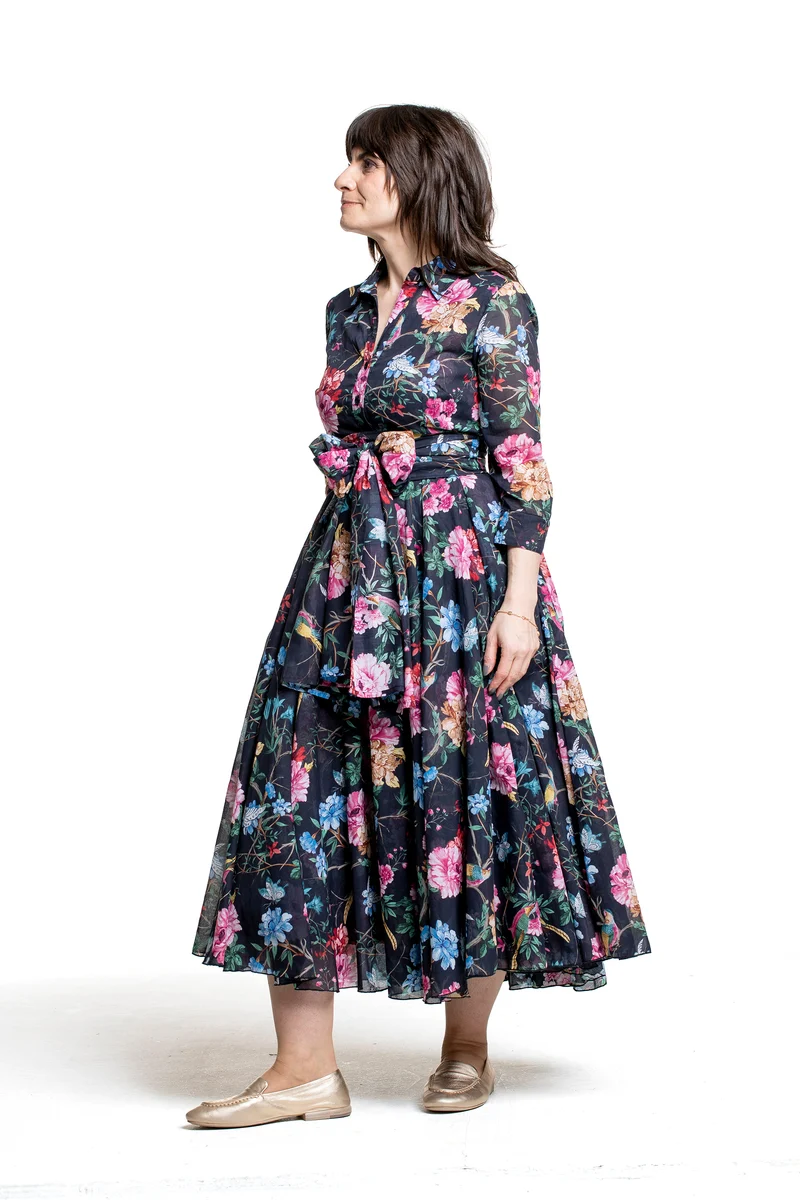 Samantha Sung Damen Aster Hemdblusenkleid Heart Manor schwarz