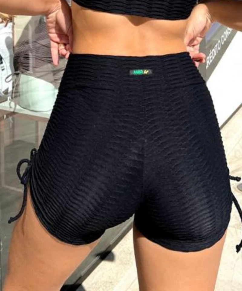Short Gerippt acces - Schwarz