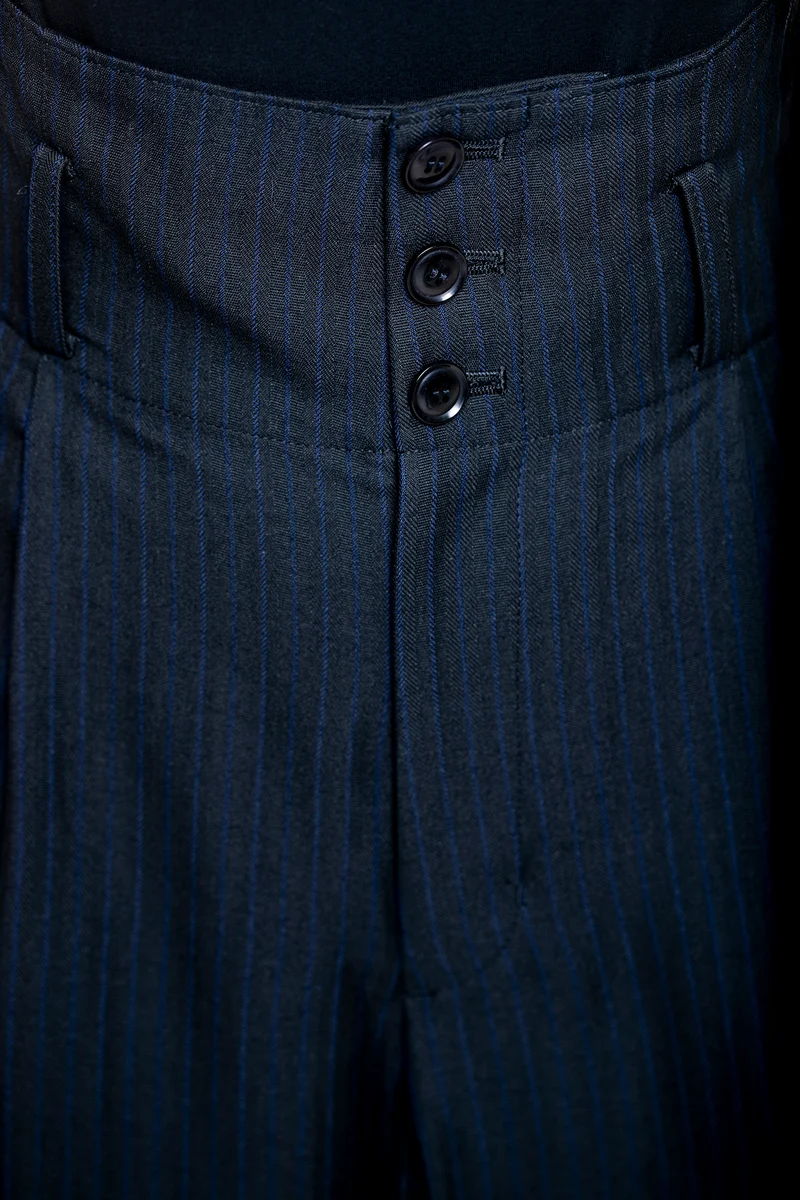 Y's Yohji Yamamoto Damen Hosenrock Asymmetrisch gestreift schwarz