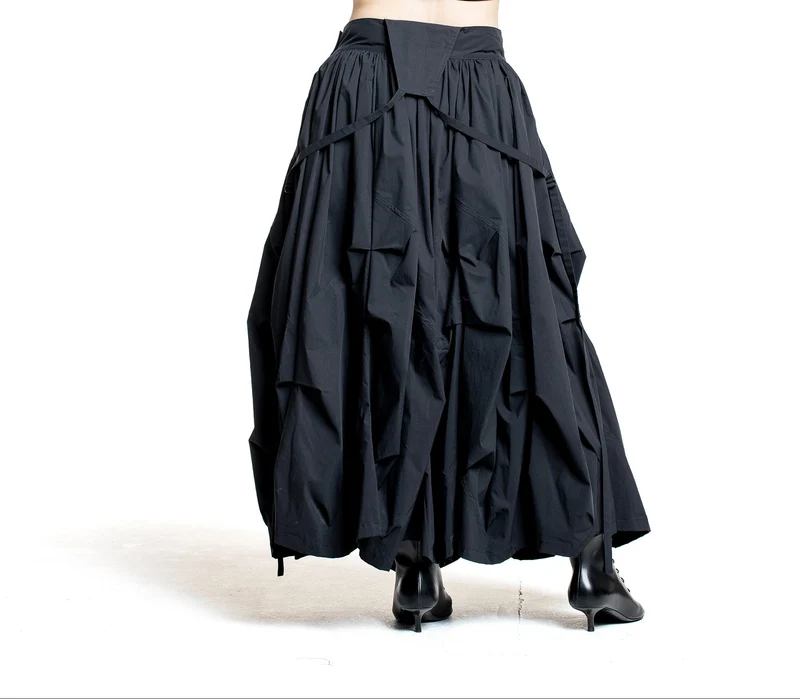 Yohji Yamamoto Damen Avantgarde Trägerrock schwarz