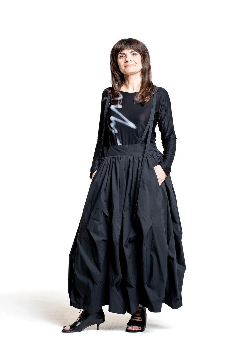 Yohji Yamamoto Damen Avantgarde Trägerrock schwarz