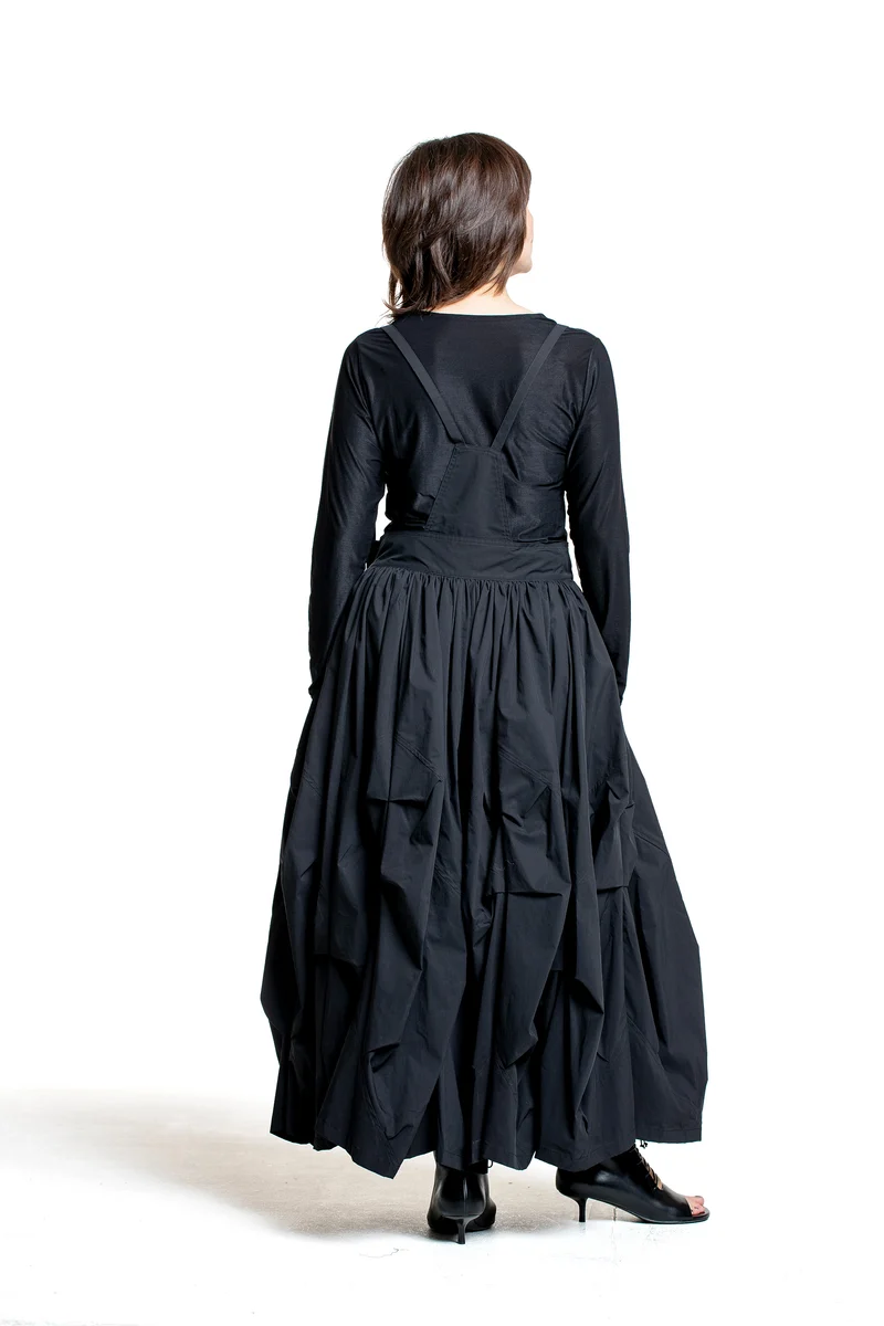 Yohji Yamamoto Damen Langarmshirt mit Signatur Print schwarz