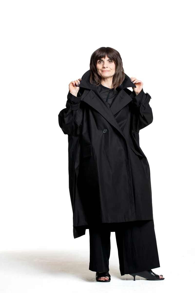 Yohji Yamamoto Damen Oversize Mantel schwarz