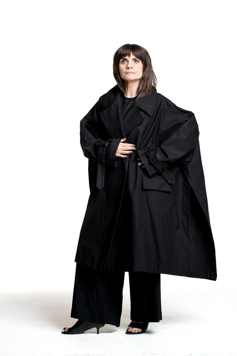 Yohji Yamamoto Damen Oversize Mantel schwarz