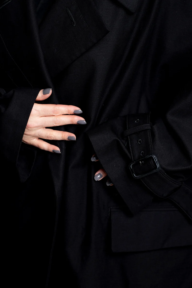 Yohji Yamamoto Damen Oversize Mantel schwarz