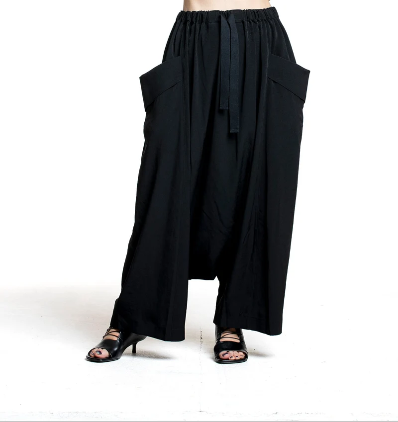 Yohji Yamamoto Damen Sarouelhose schwarz