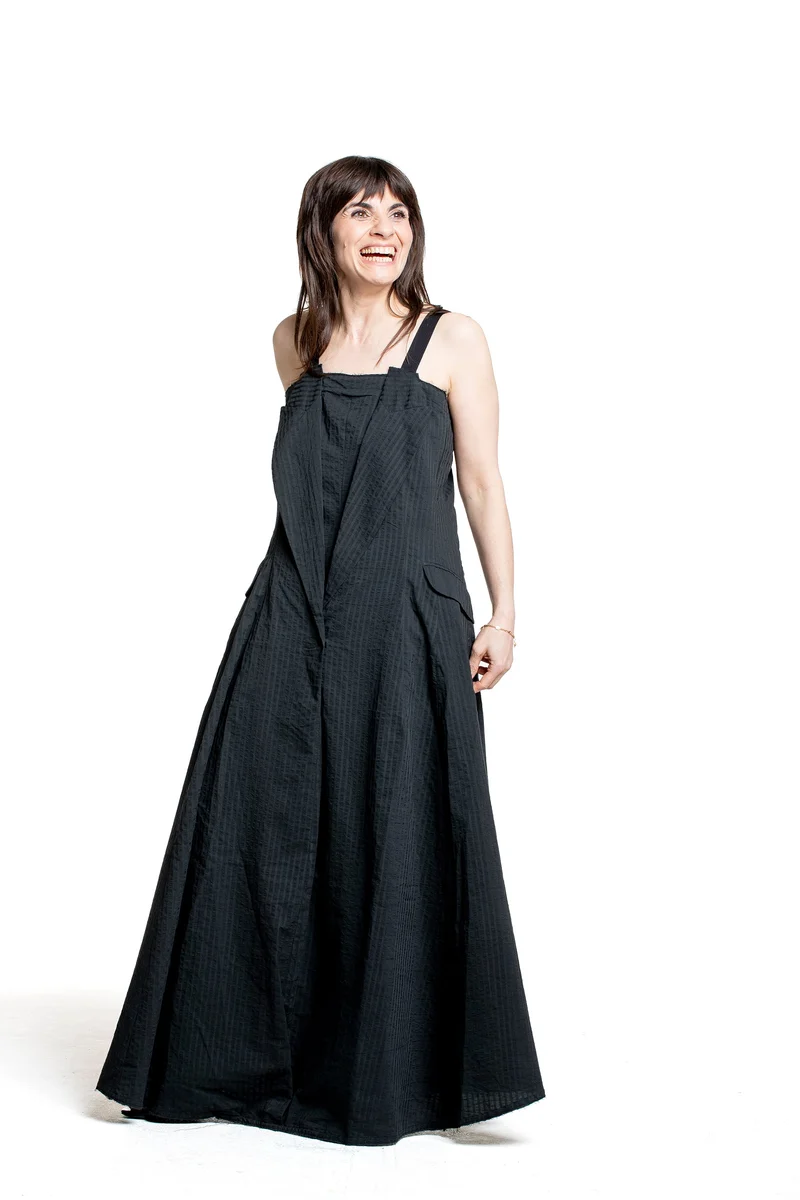 Marc Le Bihan Damen Trägerkleid schwarz
