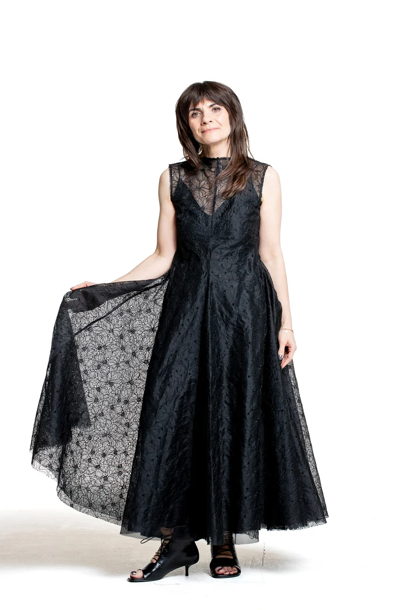 Marc Le Bihan Damen Organza-Kleid schwarz