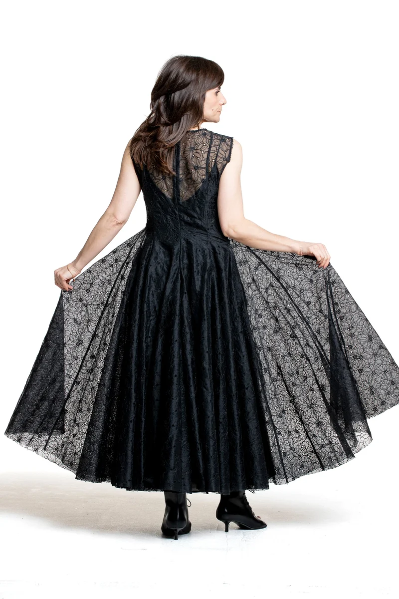 Marc Le Bihan Damen Organza-Kleid schwarz