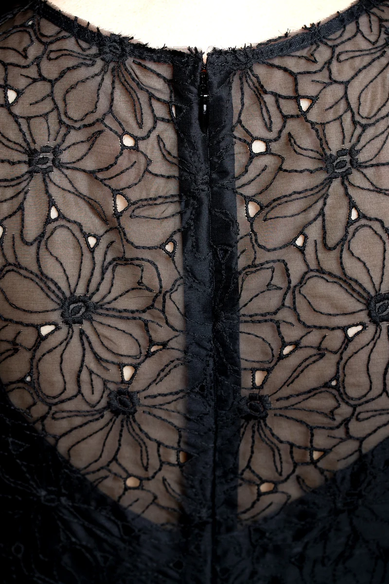Marc Le Bihan Damen Organza-Kleid schwarz