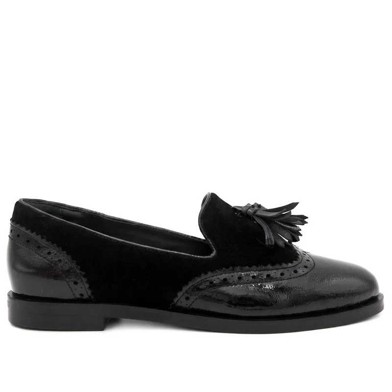 Siri Leather Brogue Detailed Tassel Loafers - SIRI / 329 917