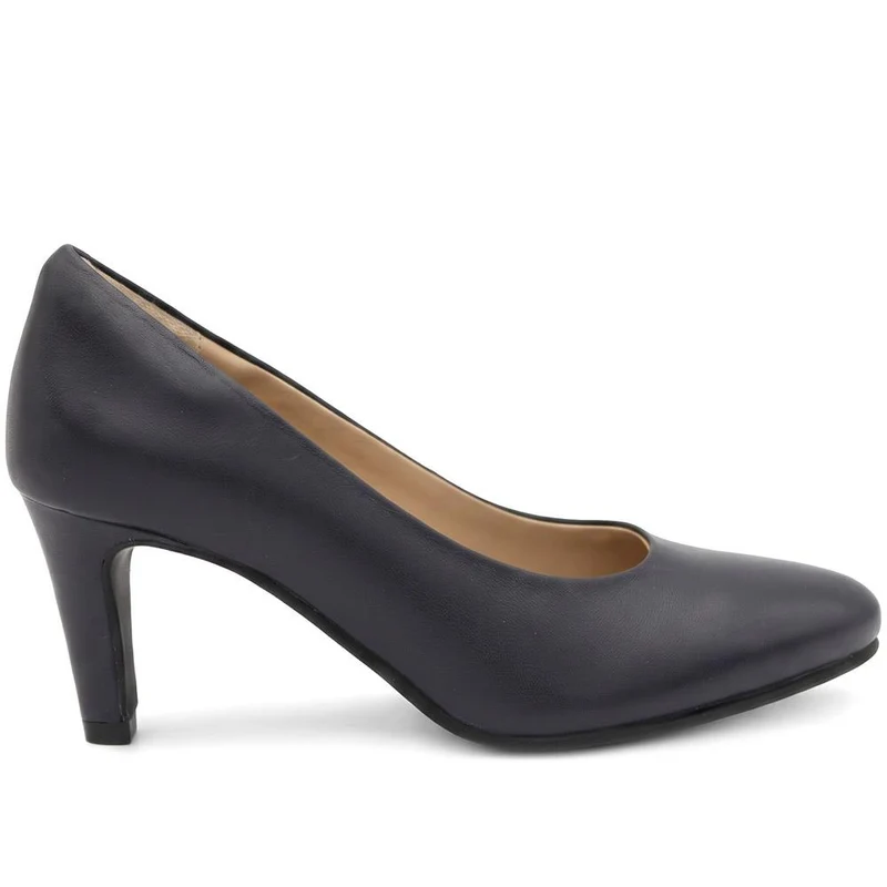 Zayna Leather Stiletto Heel Court Shoes - ZAYNA / 329 923