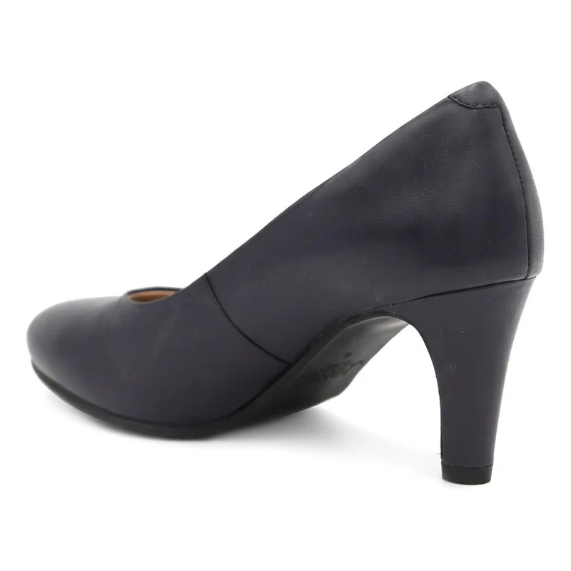 Zayna Leather Stiletto Heel Court Shoes - ZAYNA / 329 923 - Navy