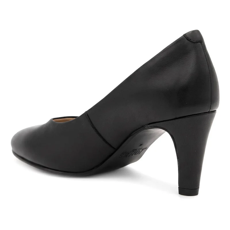 Zayna Leather Stiletto Heel Court Shoes - ZAYNA / 329 923 - Black