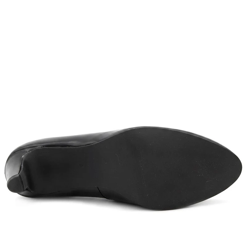 Zayna Leather Stiletto Heel Court Shoes - ZAYNA / 329 923 - Black Patent